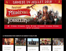 Tablet Screenshot of medieval-josselin.com